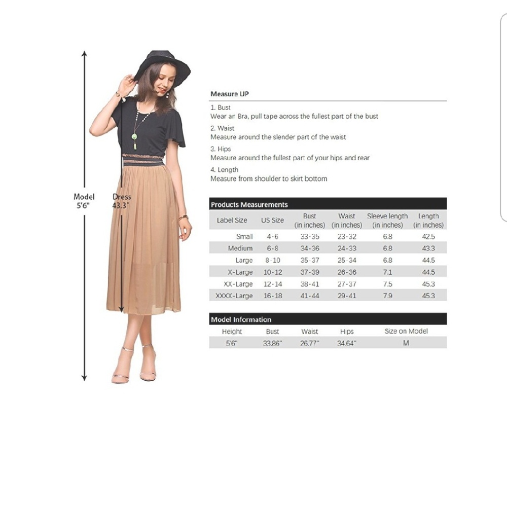 LORRAINE Tan and Black Short Sleeve Dress - Picture 4 of 4